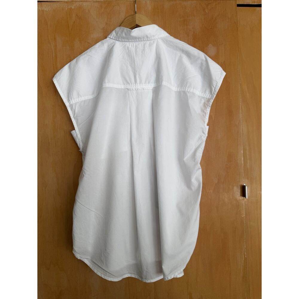 AMO Ruth Sleeveless White Shirt Size Medium $166 - Picture 6 of 8